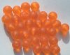 30 10mm Round Matte Orange Vintage Acrylics